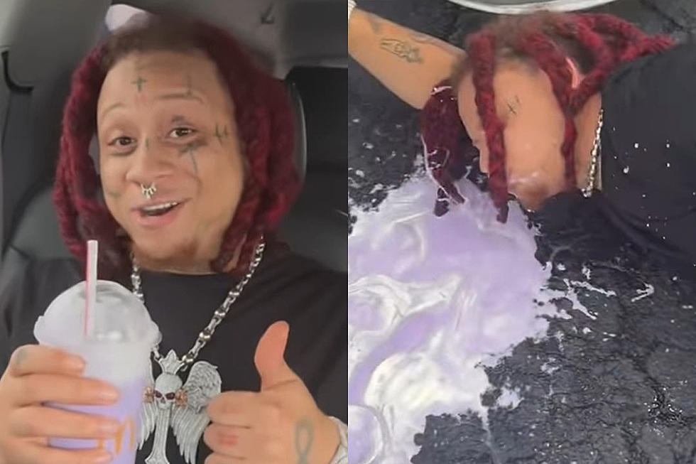 Trippie Redd Does Revolting Grimace Shake Challenge &#8211; Watch