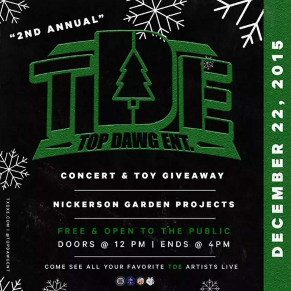 TDE Announces 2nd Annual Free Concert and Toy Giveaway 